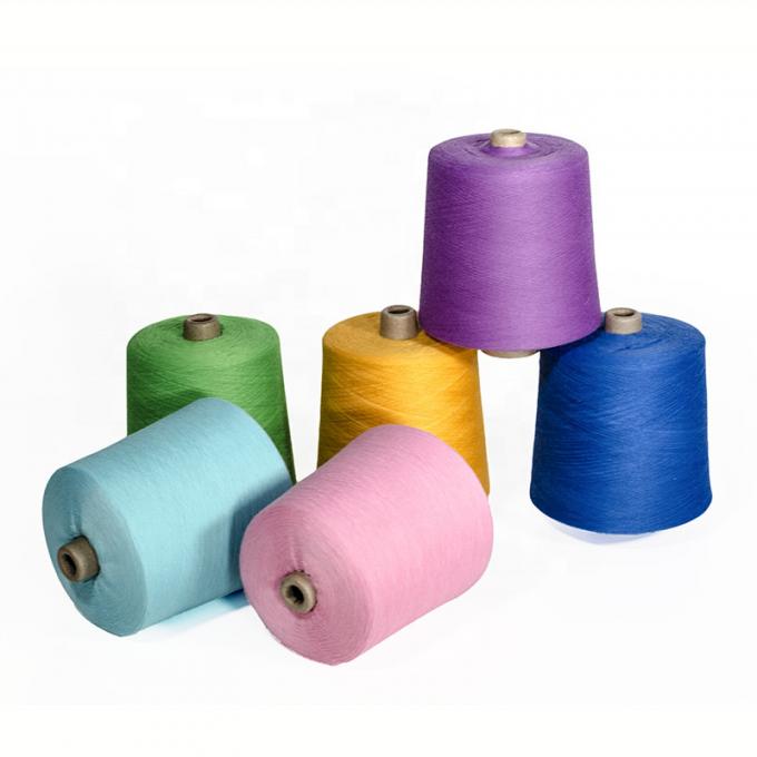 40S/2/3 Recycled Polyester Spun Yarn GRS Certificate For Sewing